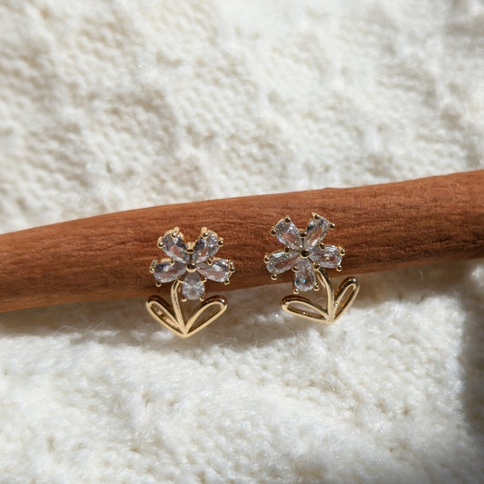 Sparkling Daisy Bloom Clip-Ons (No Piercings Needed!)
