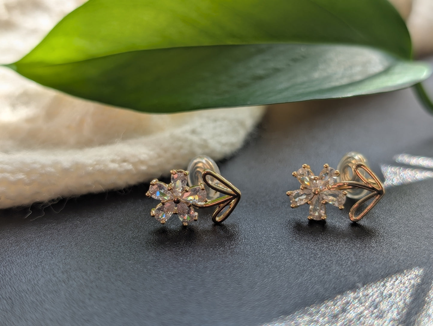 Sparkling Daisy Bloom Clip-Ons (No Piercings Needed!)