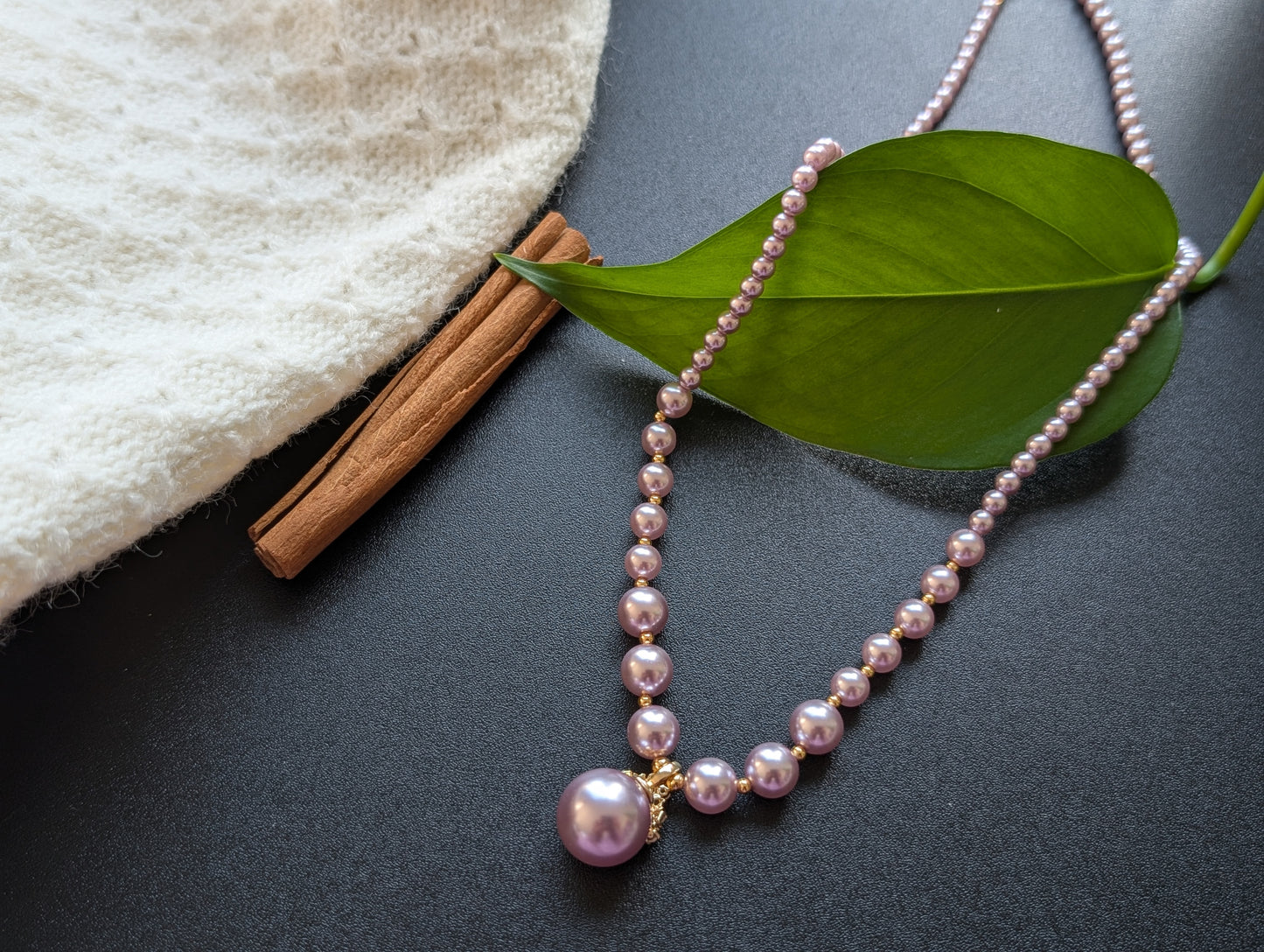Lilac Crown Pearl Necklace