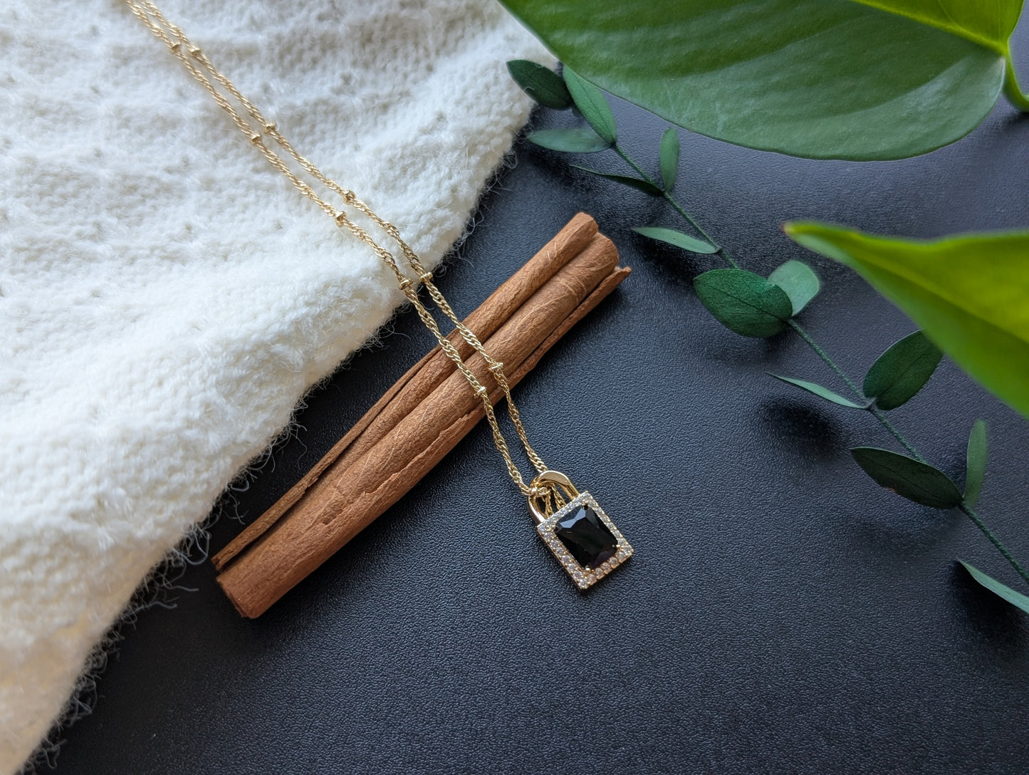 Locked in Sparkle Pendant Necklace