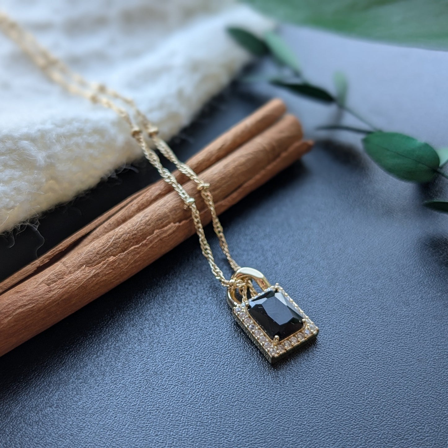 Locked in Sparkle Pendant Necklace