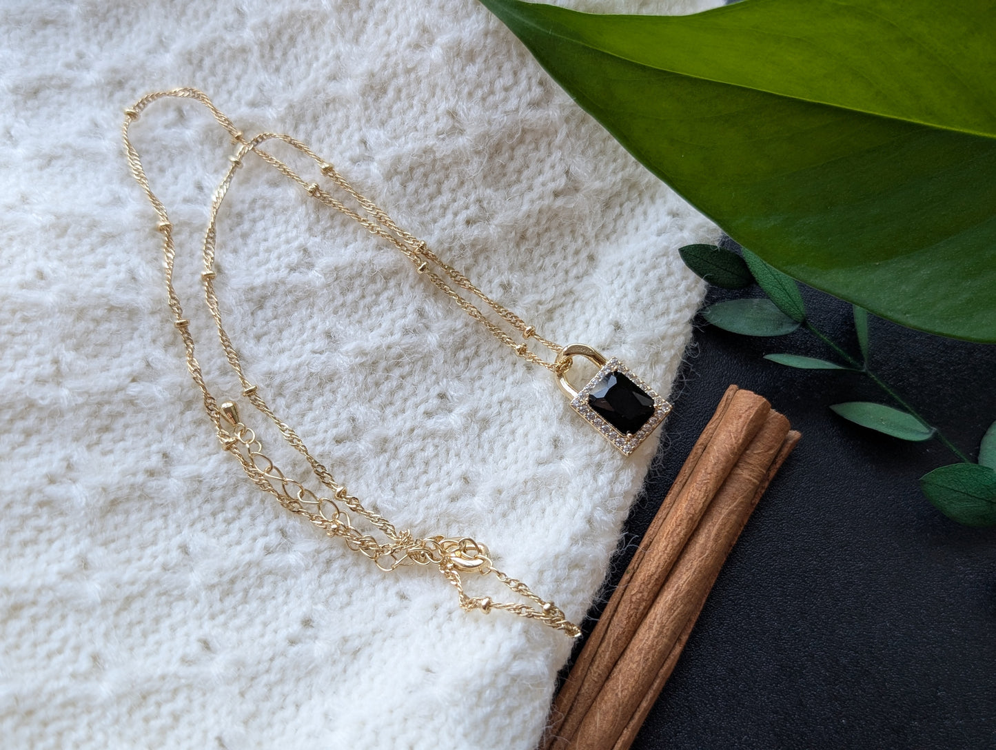 Locked in Sparkle Pendant Necklace