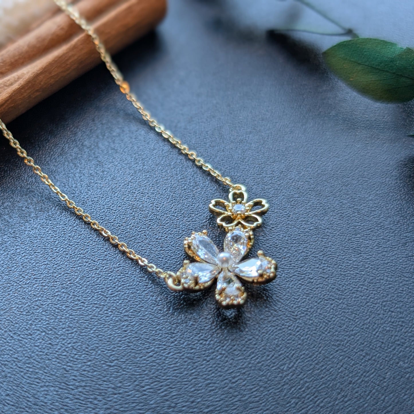 Double Flower Necklace