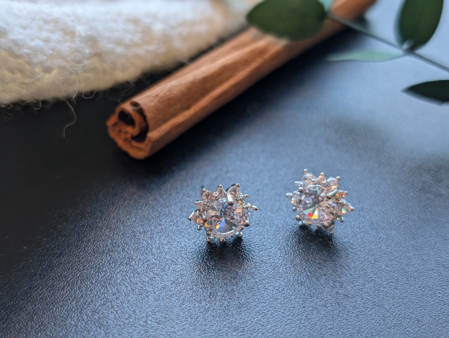 Dazzling Snowflake Stud Earrings
