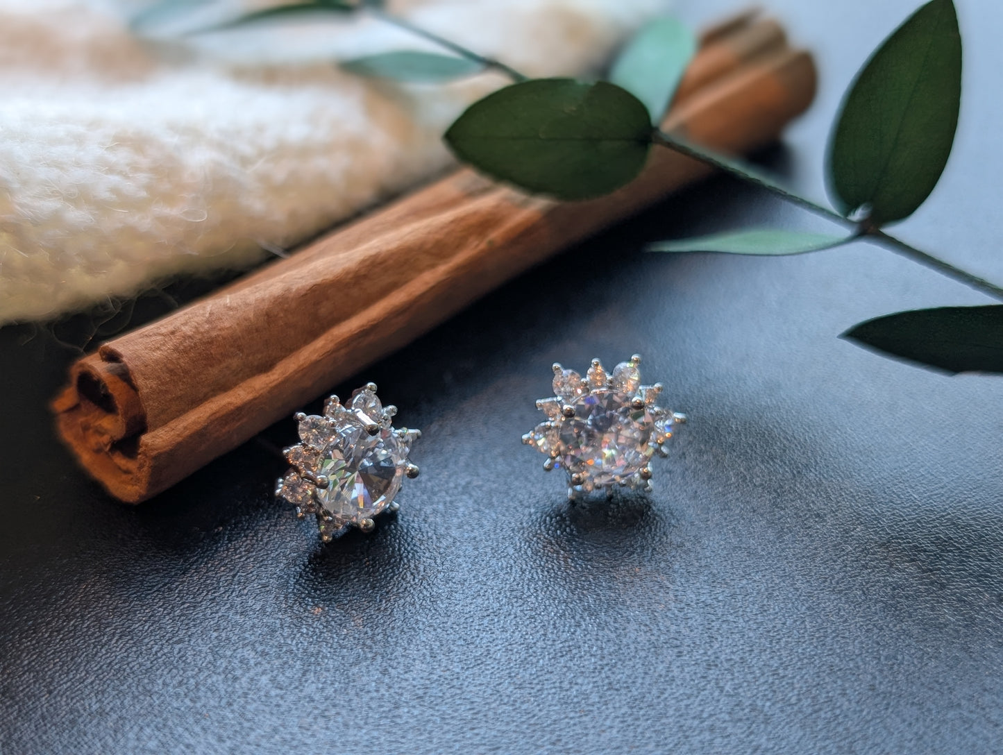 Dazzling Snowflake Stud Earrings