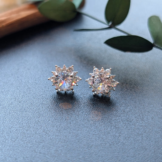 Dazzling Snowflake Stud Earrings