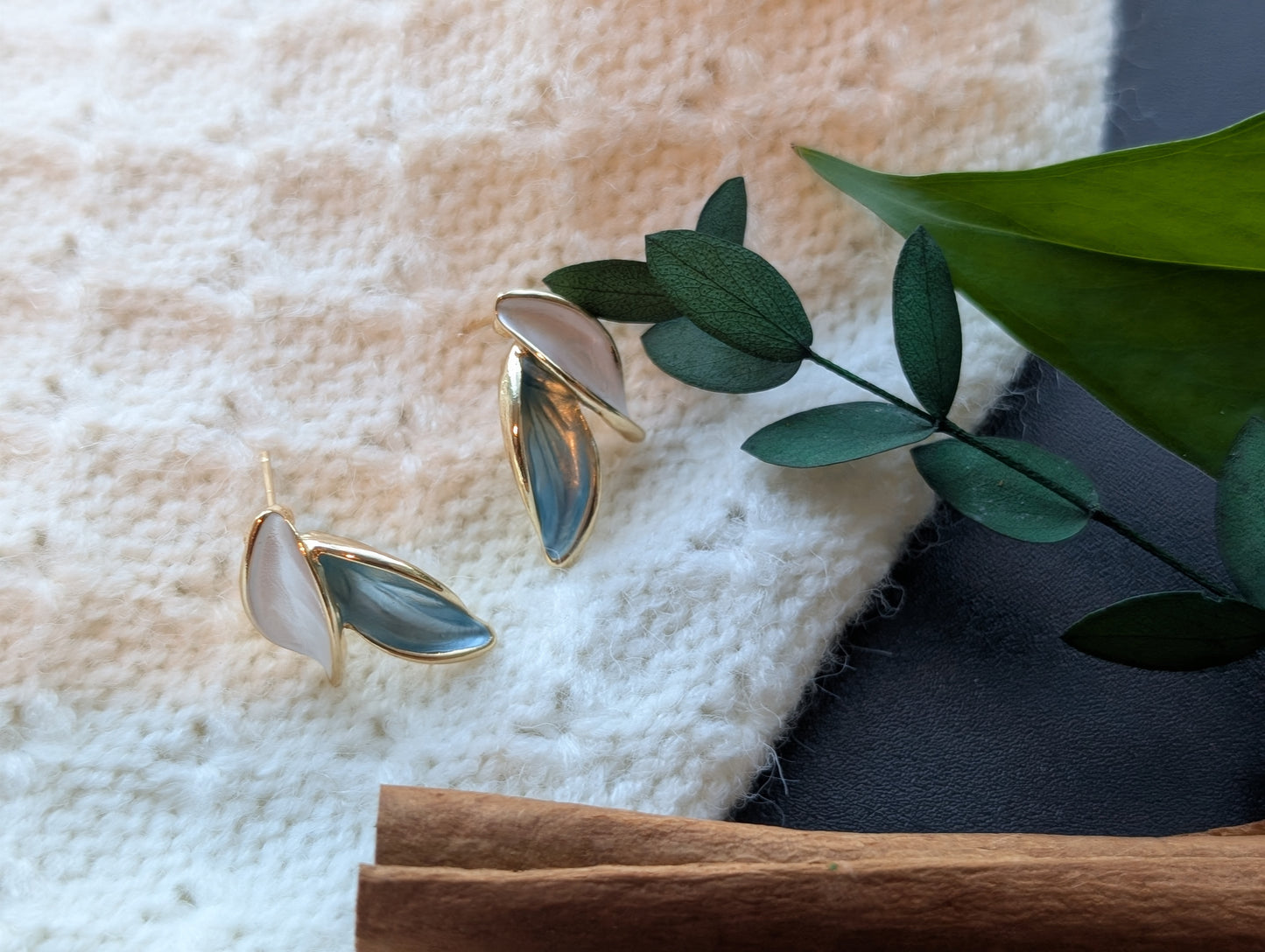 Leaf Stud Earrings