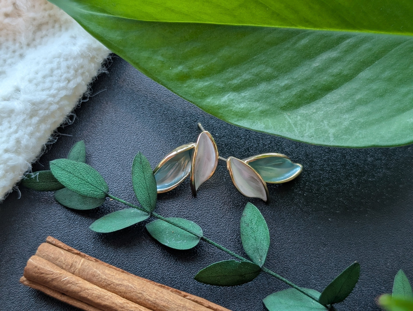 Leaf Stud Earrings
