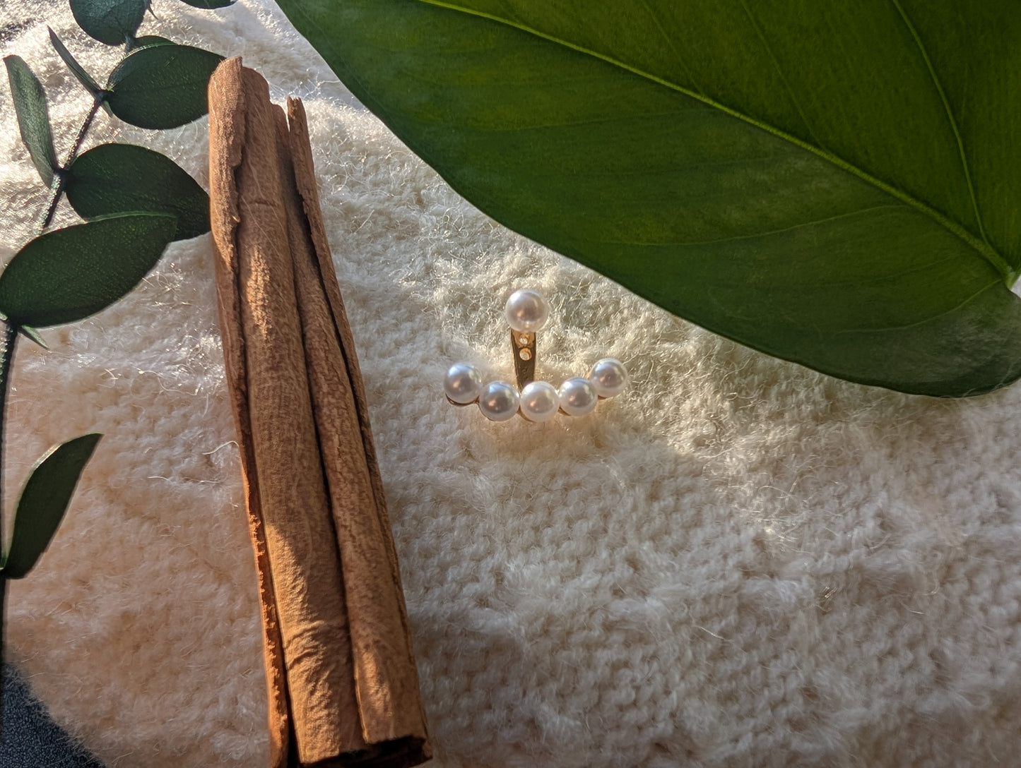 Sparkle Pearl Ear Jackets