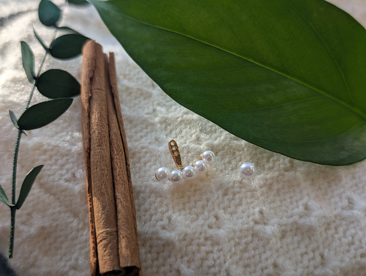 Sparkle Pearl Ear Jackets