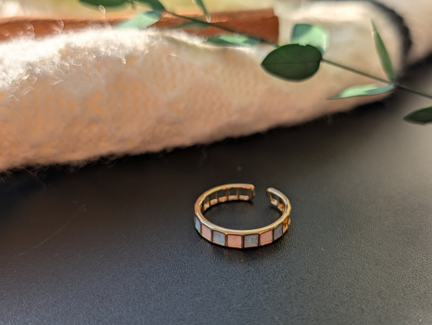 Checkerboard Chic Ring