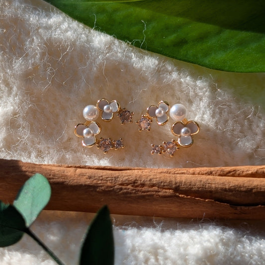 Blossom & Sparkle Ear Climbers