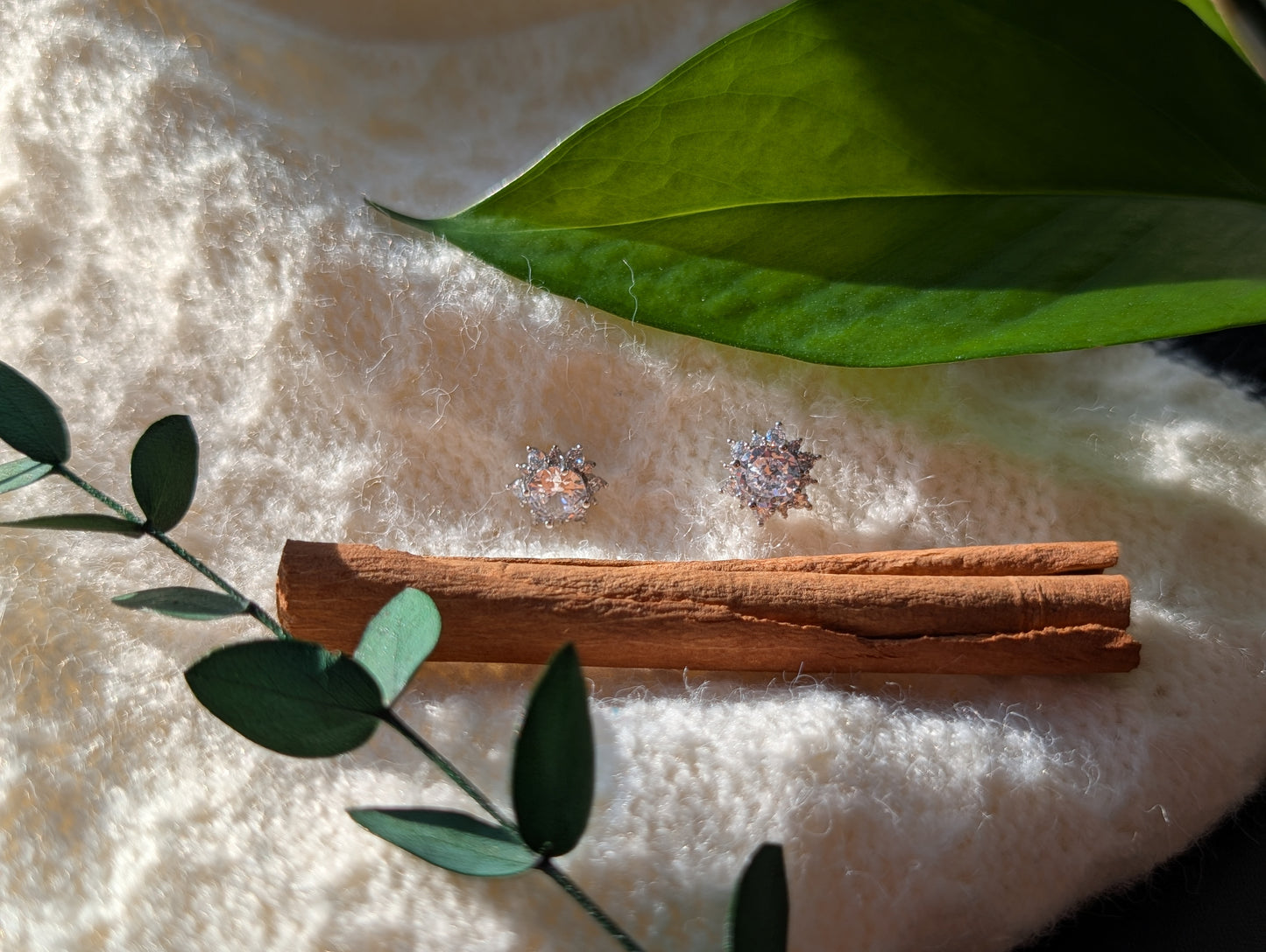 Dazzling Snowflake Stud Earrings