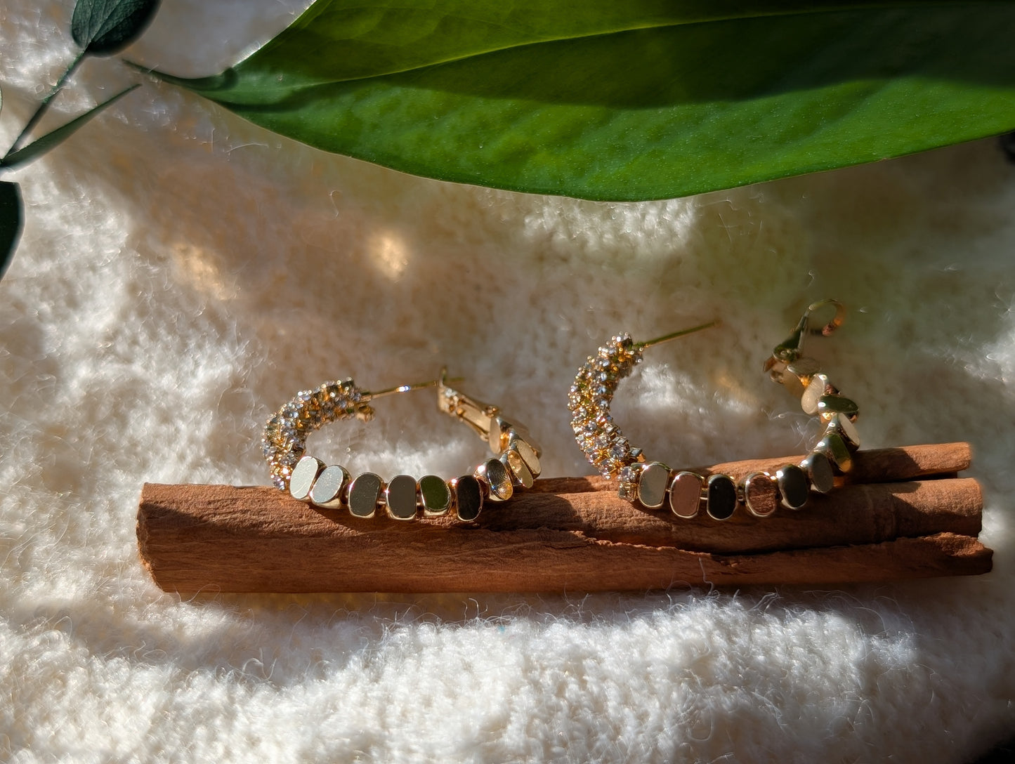 Sparkle Crumb Hoop Earrings
