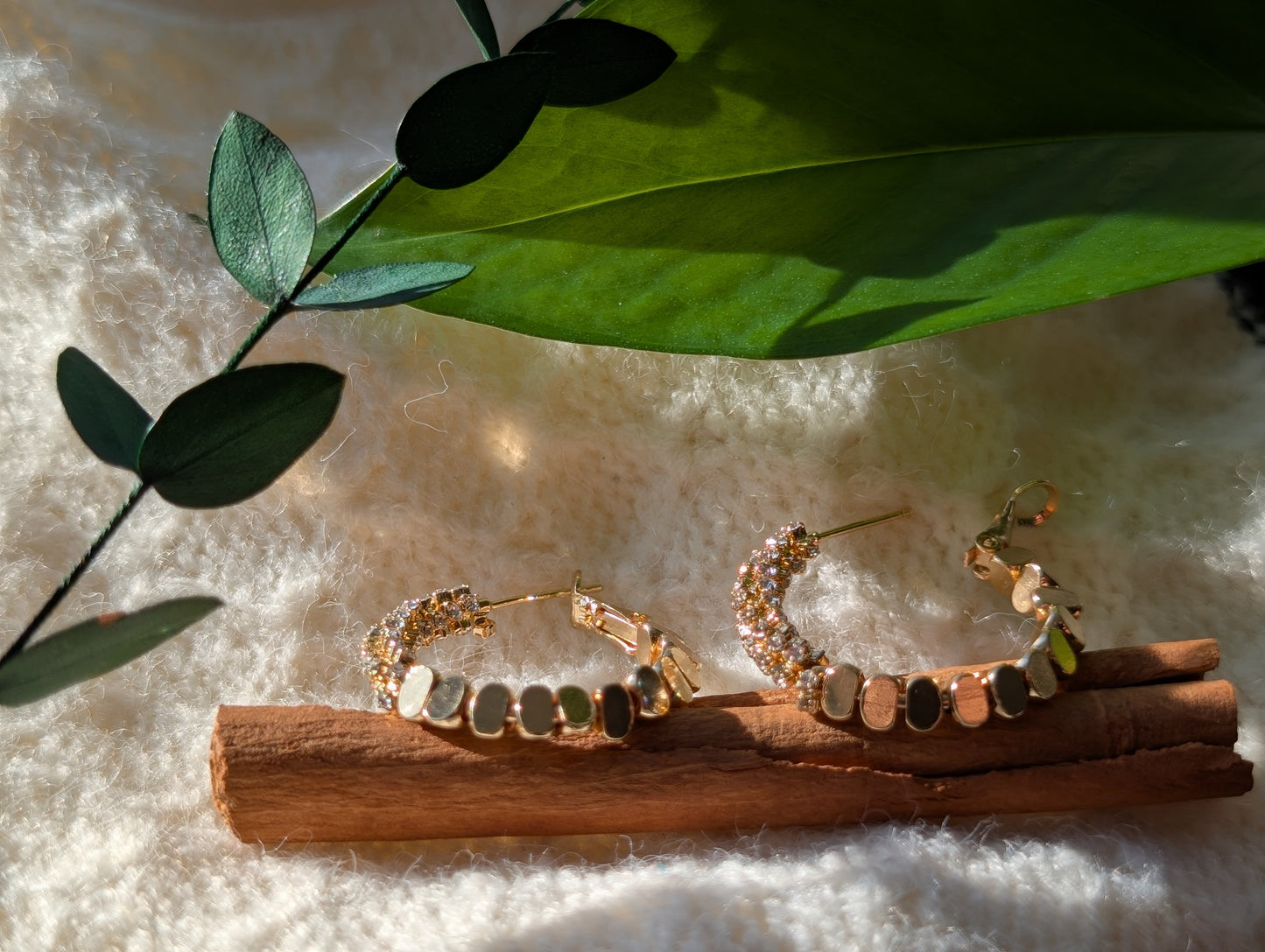Sparkle Crumb Hoop Earrings