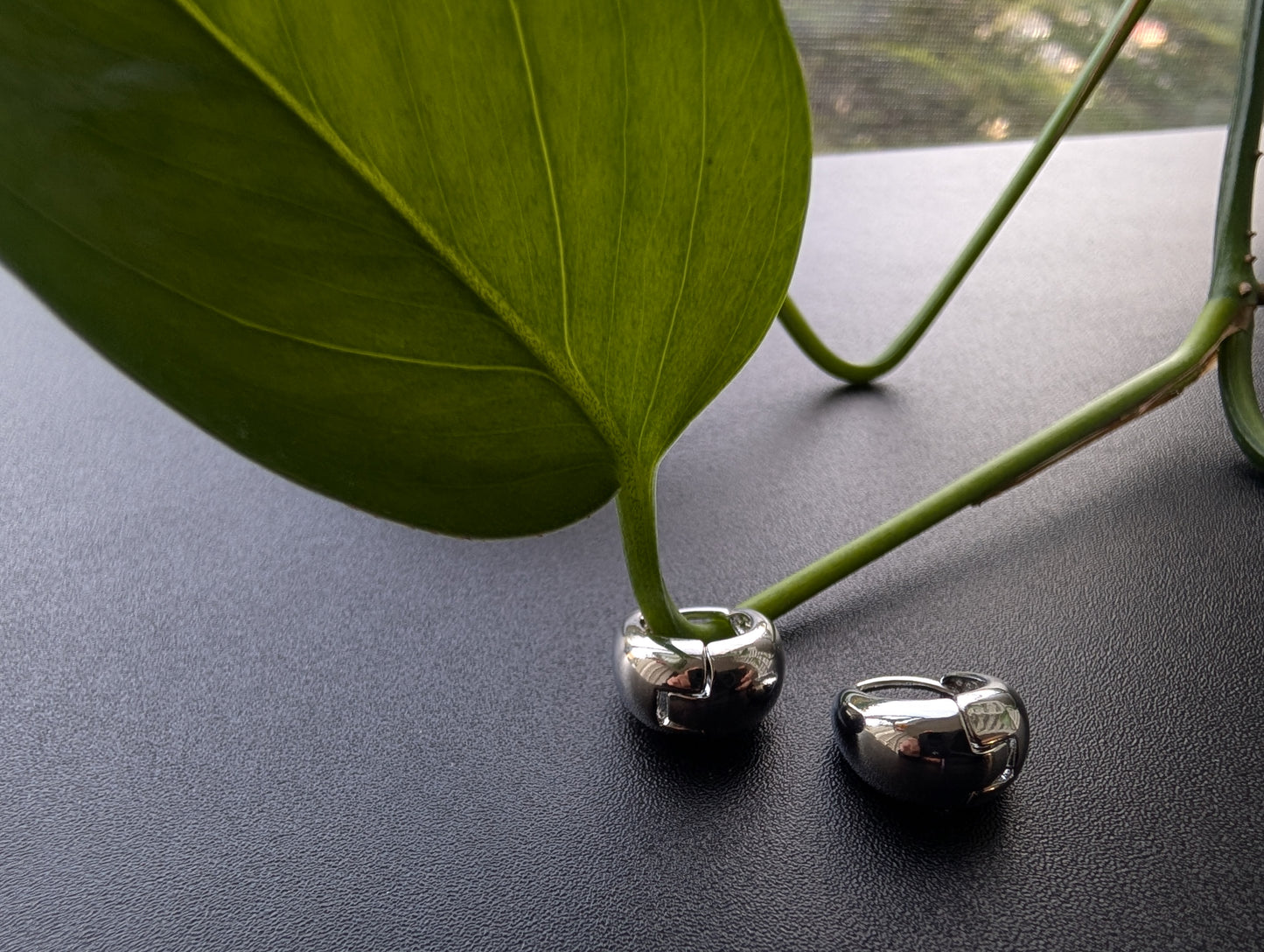 Sculptural Dome Hoop Earrings