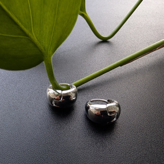 Sculptural Dome Hoop Earrings