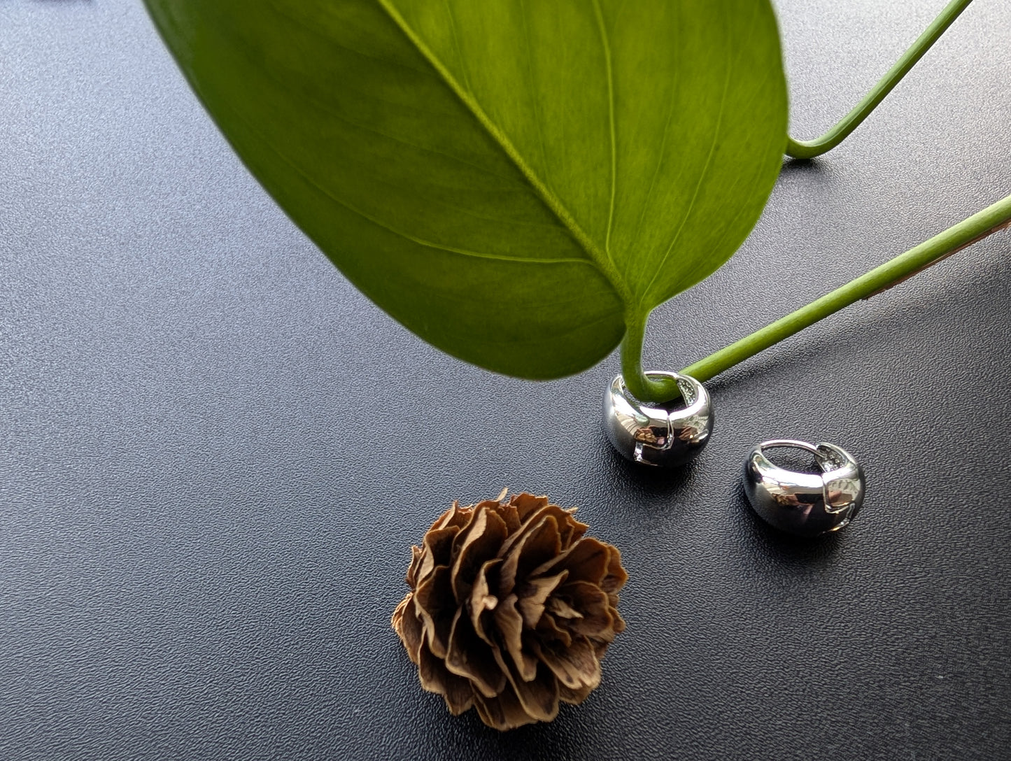 Sculptural Dome Hoop Earrings