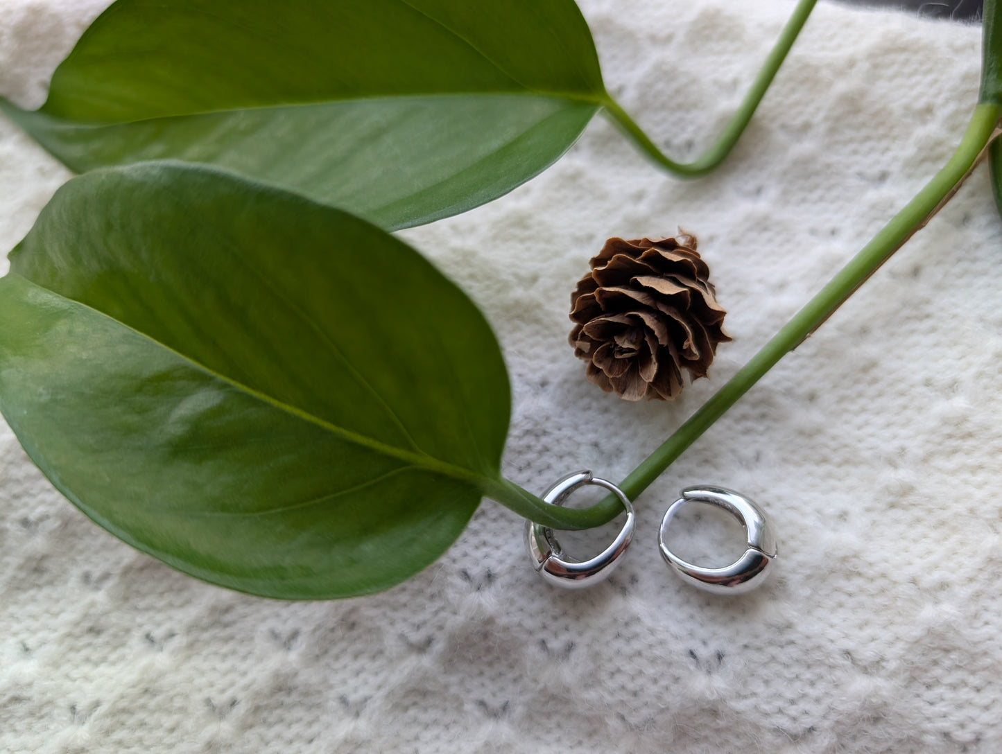 Sculptural Dome Hoop Earrings