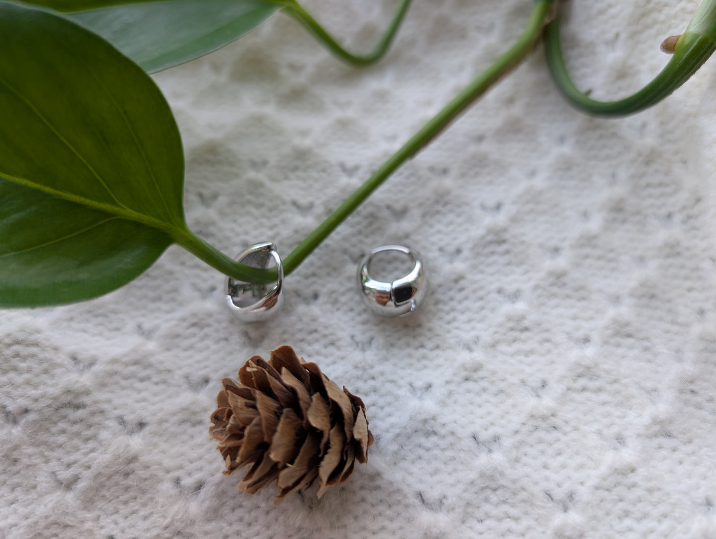 Sculptural Dome Hoop Earrings