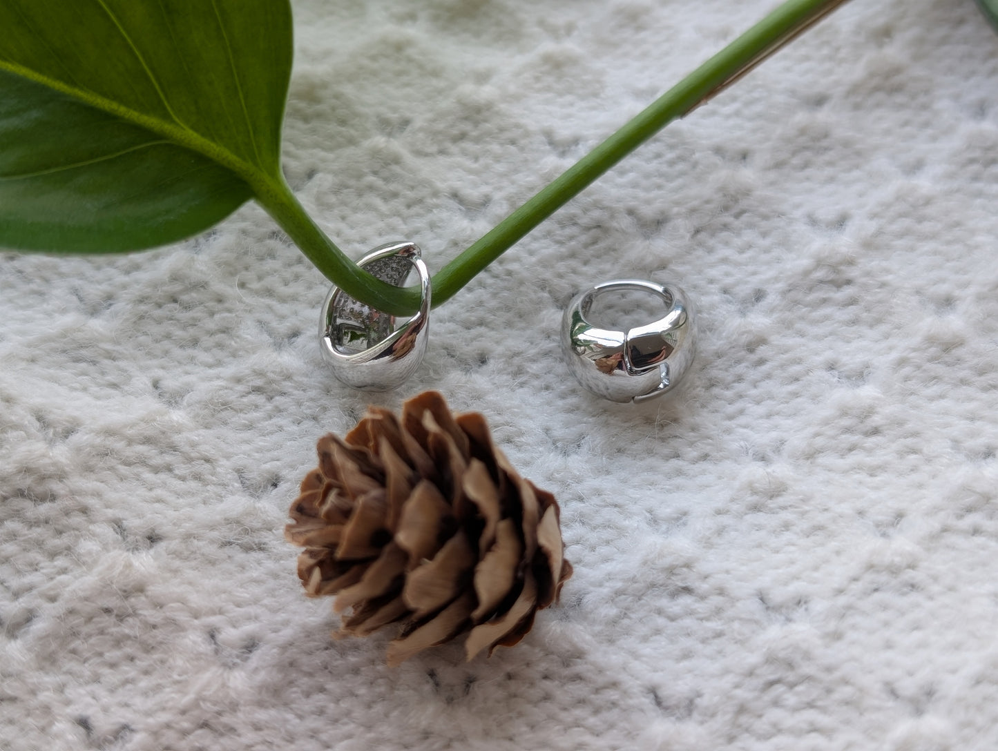 Sculptural Dome Hoop Earrings