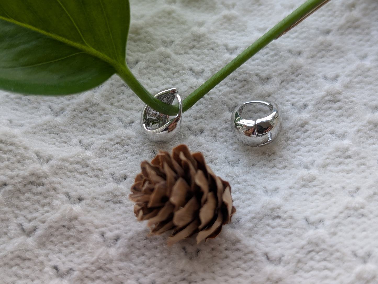 Sculptural Dome Hoop Earrings