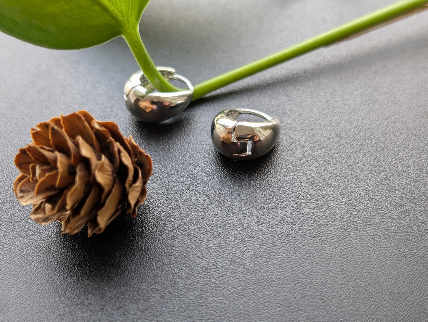 Sculptural Dome Hoop Earrings