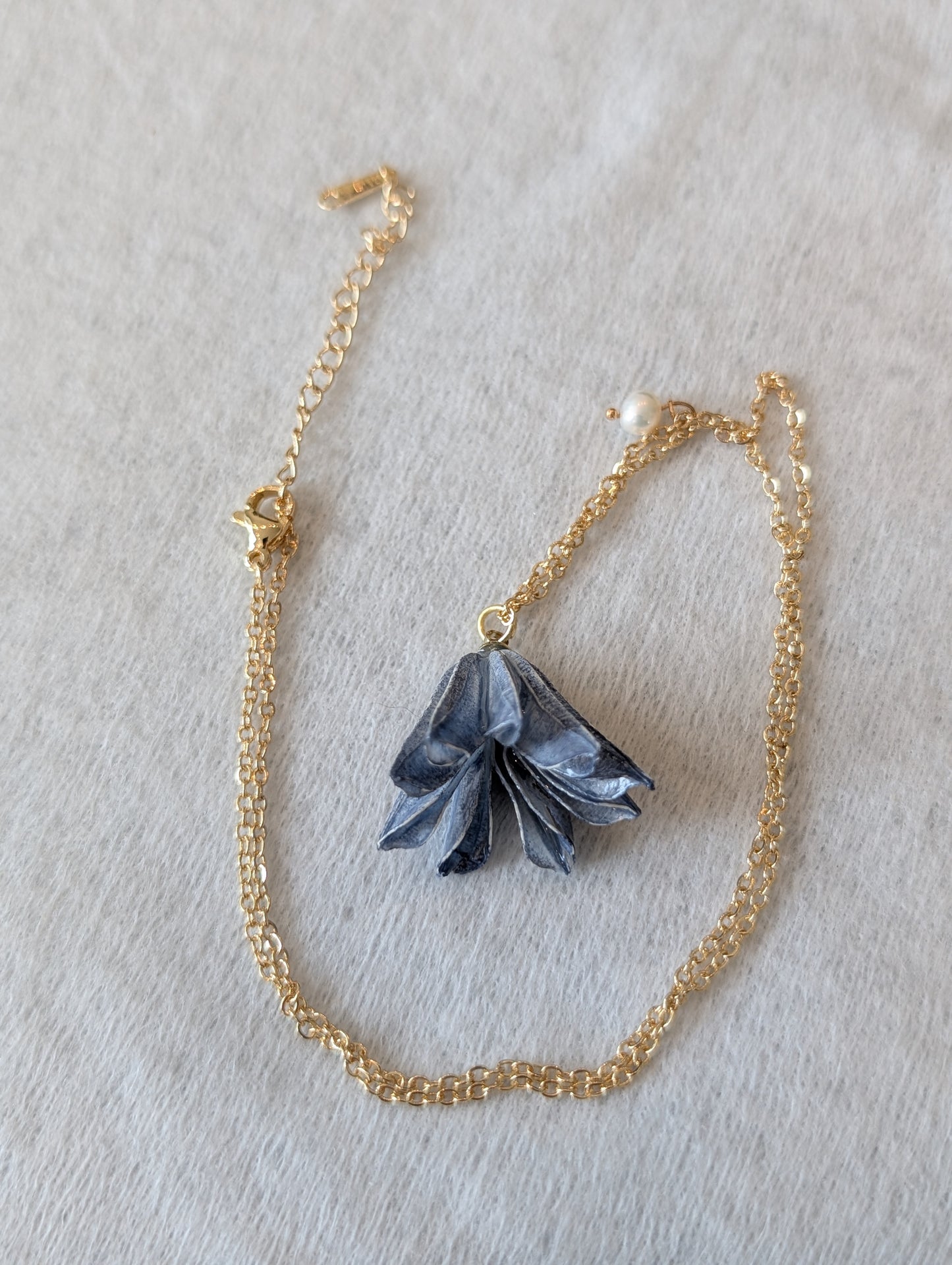 Real Preserved Campanula Flower Earrings & Necklace - Whispering Bells