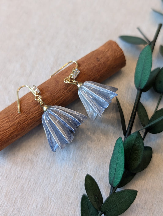 Real Preserved Campanula Flower Earrings & Necklace - Whispering Bells