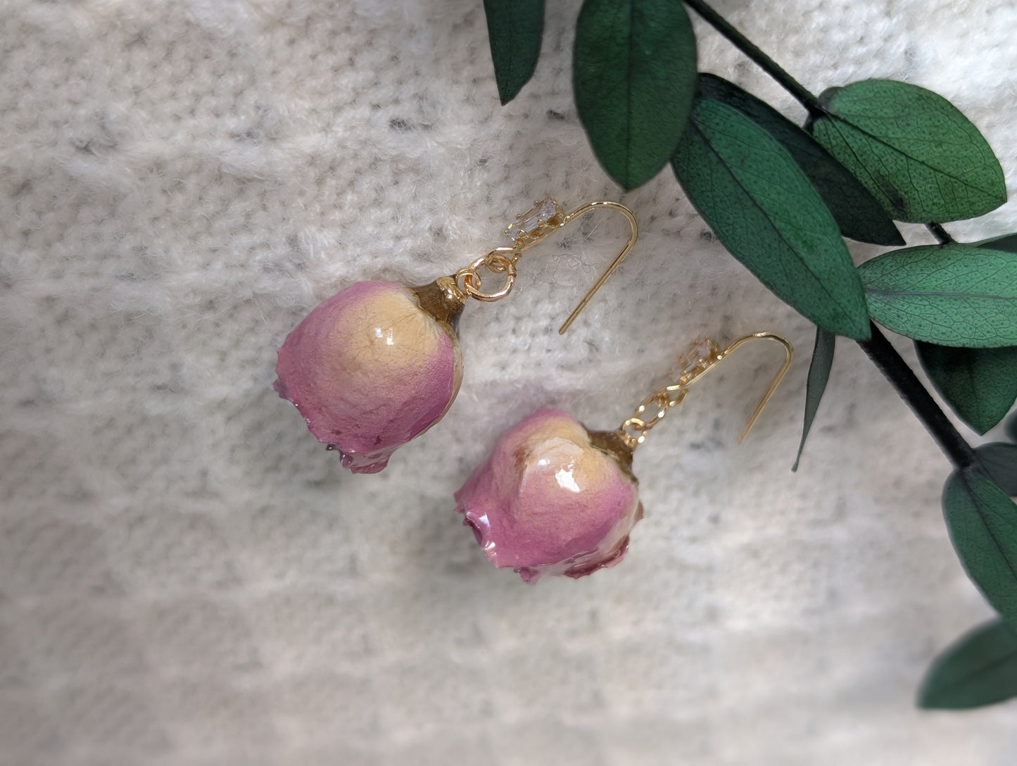 Dusty Pink Rosebuds Earrings