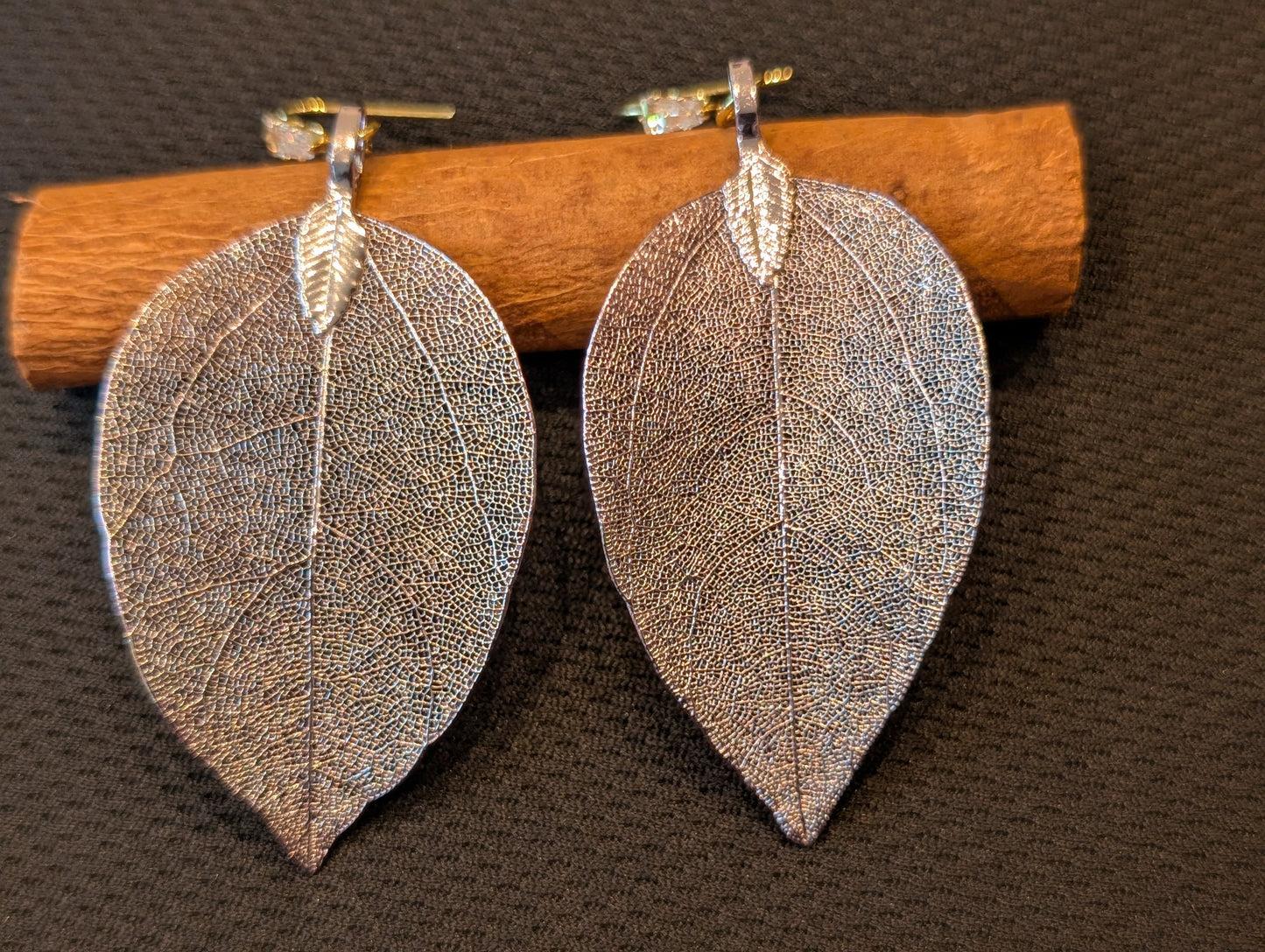 Purple Leaf Earrings