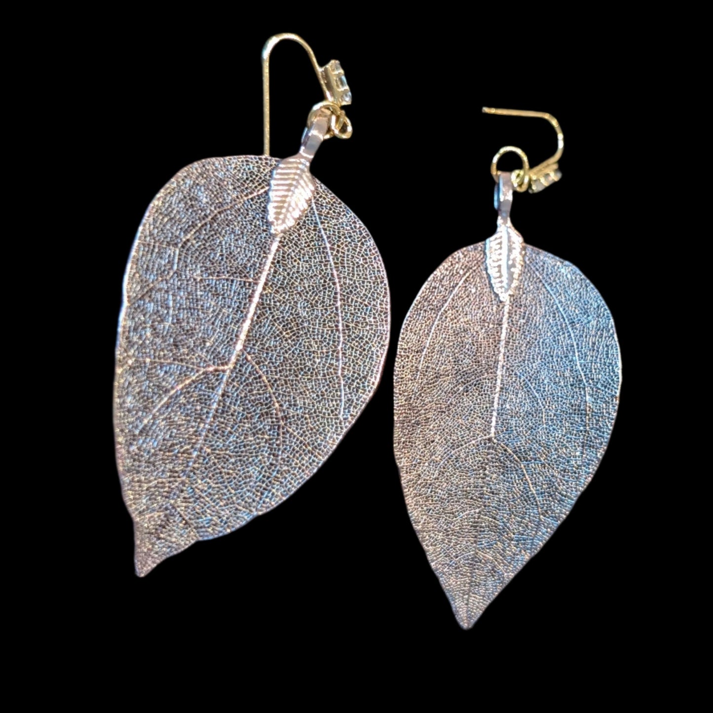 Purple Leaf Earrings