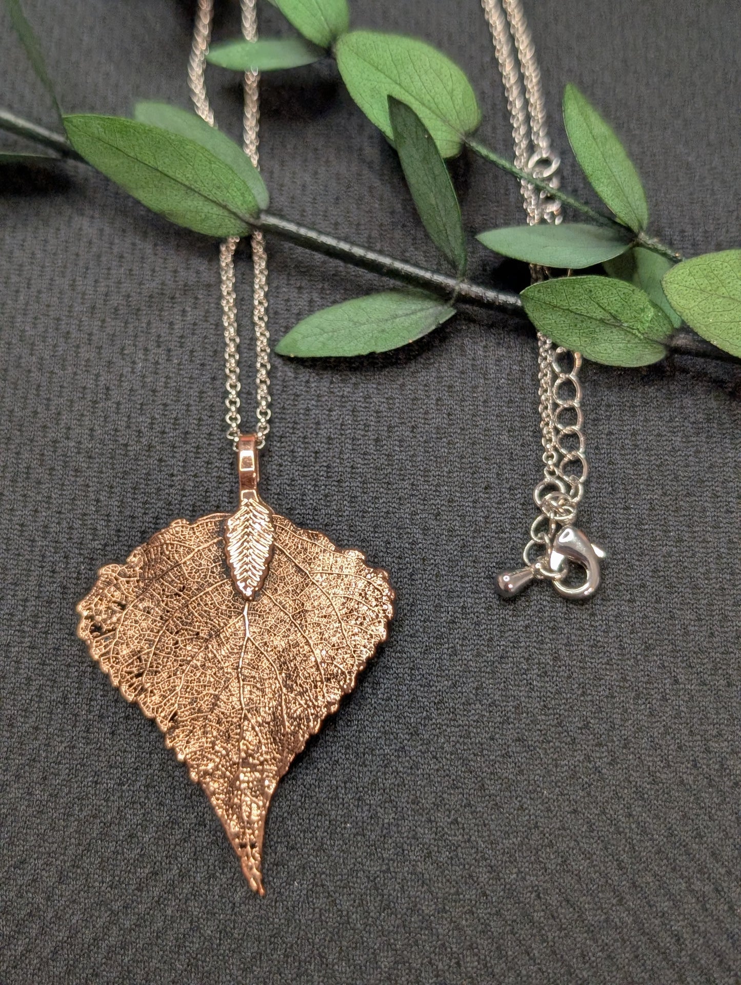 Real Birch Leaf Necklace