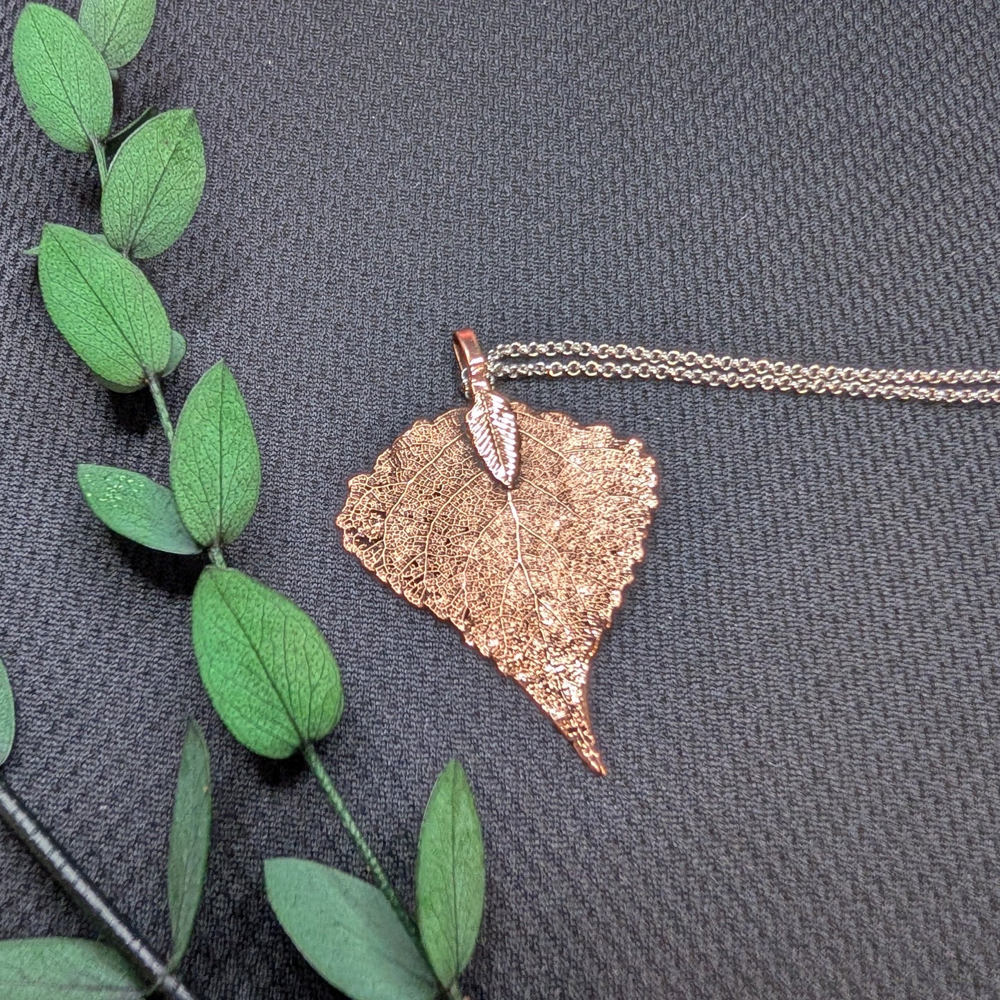 Real Birch Leaf Necklace