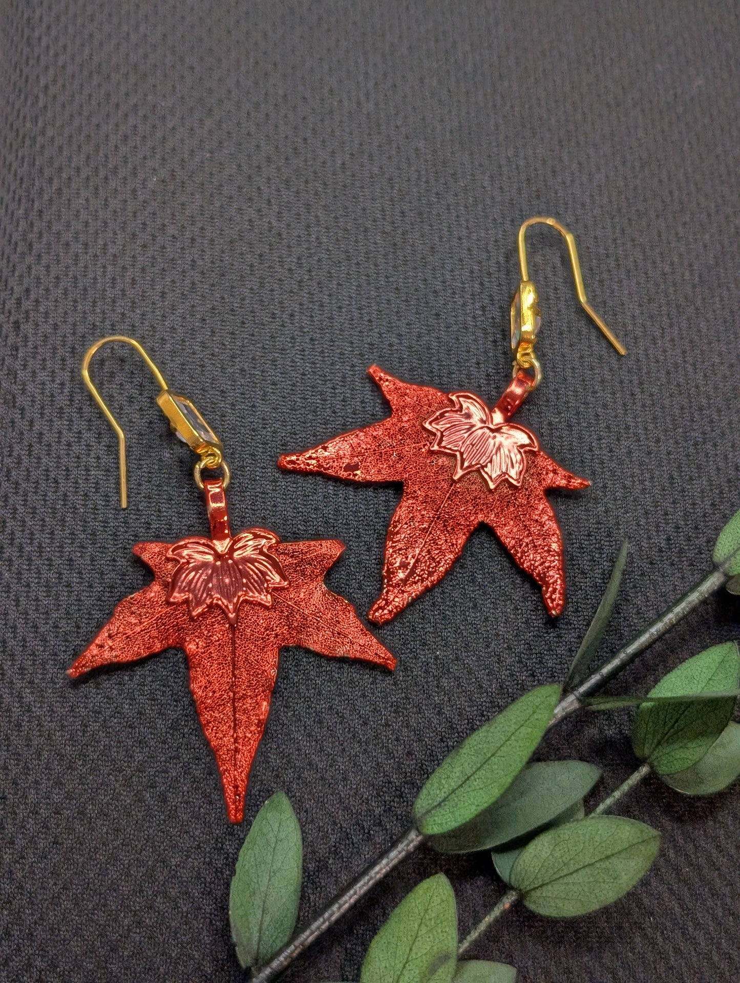 Real Maple Leaf Earrings