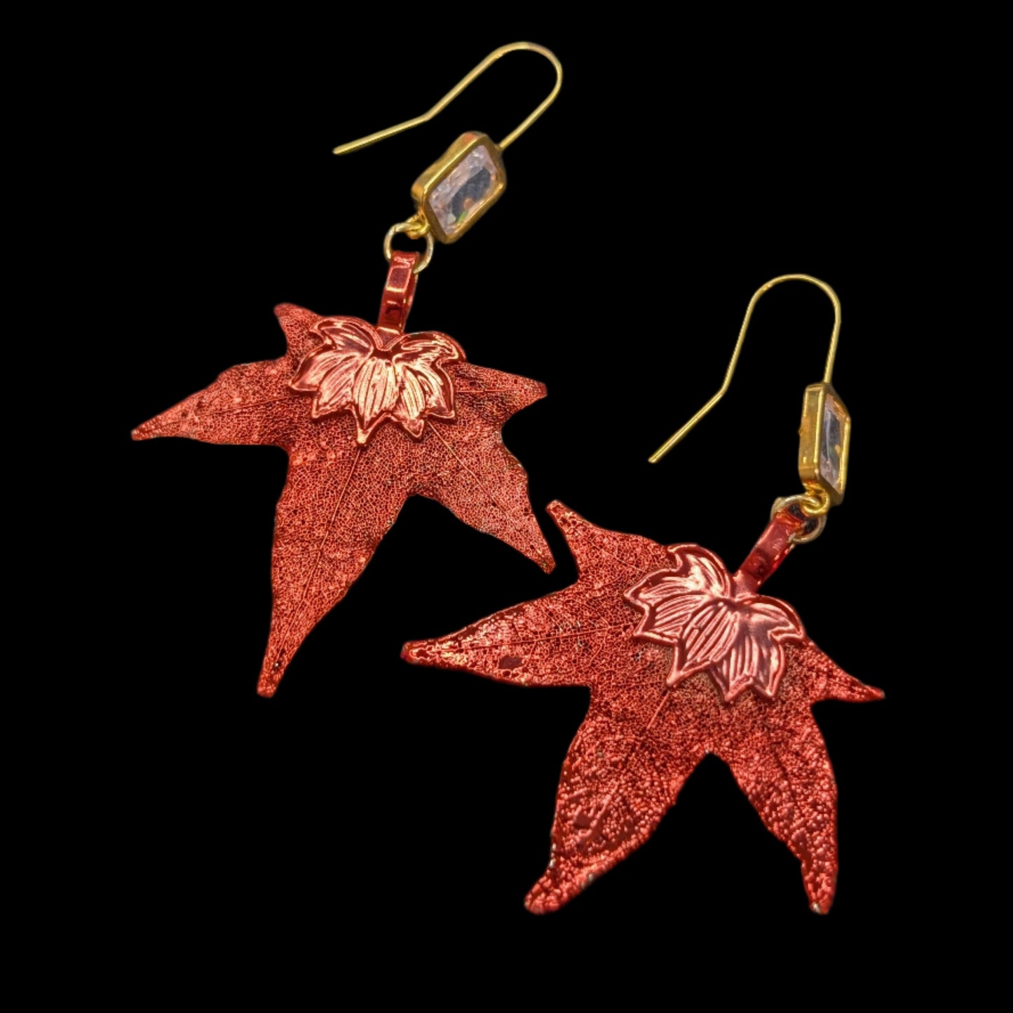 Real Maple Leaf Earrings