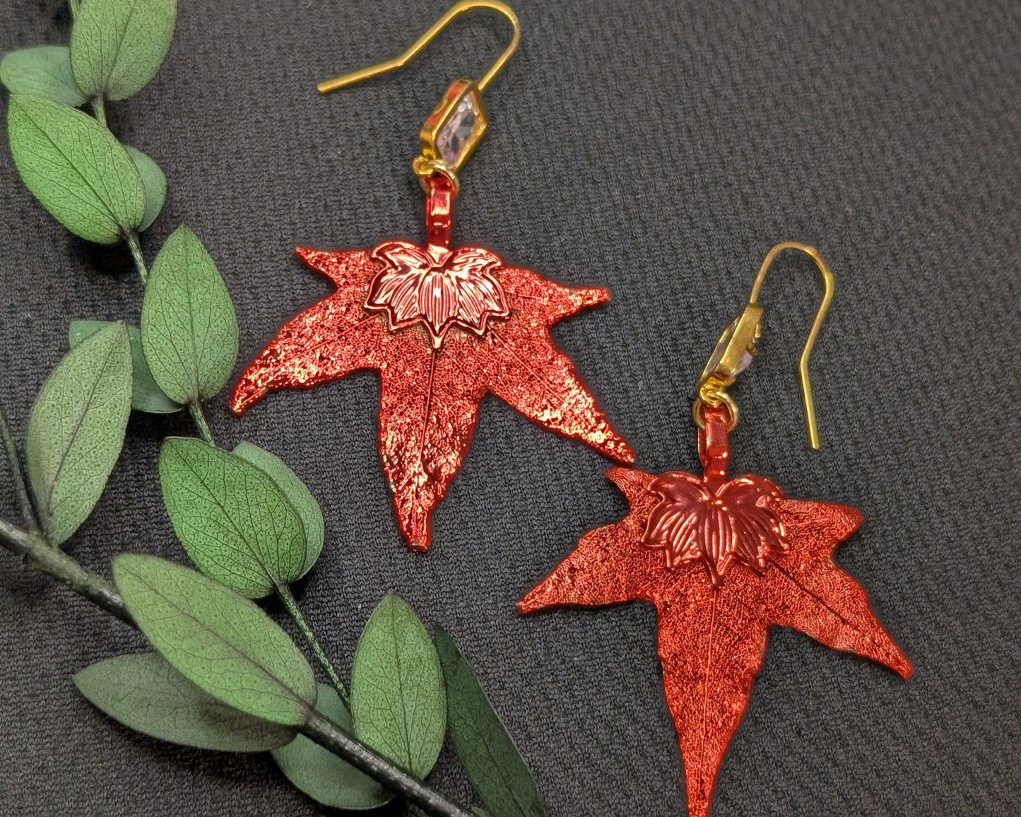 Real Maple Leaf Earrings