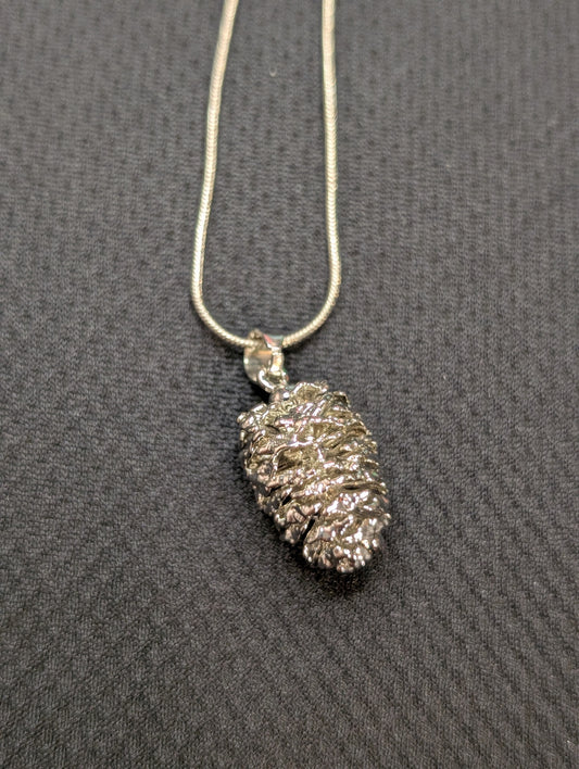 Sterling Silver Real Baby Pinecone Necklace