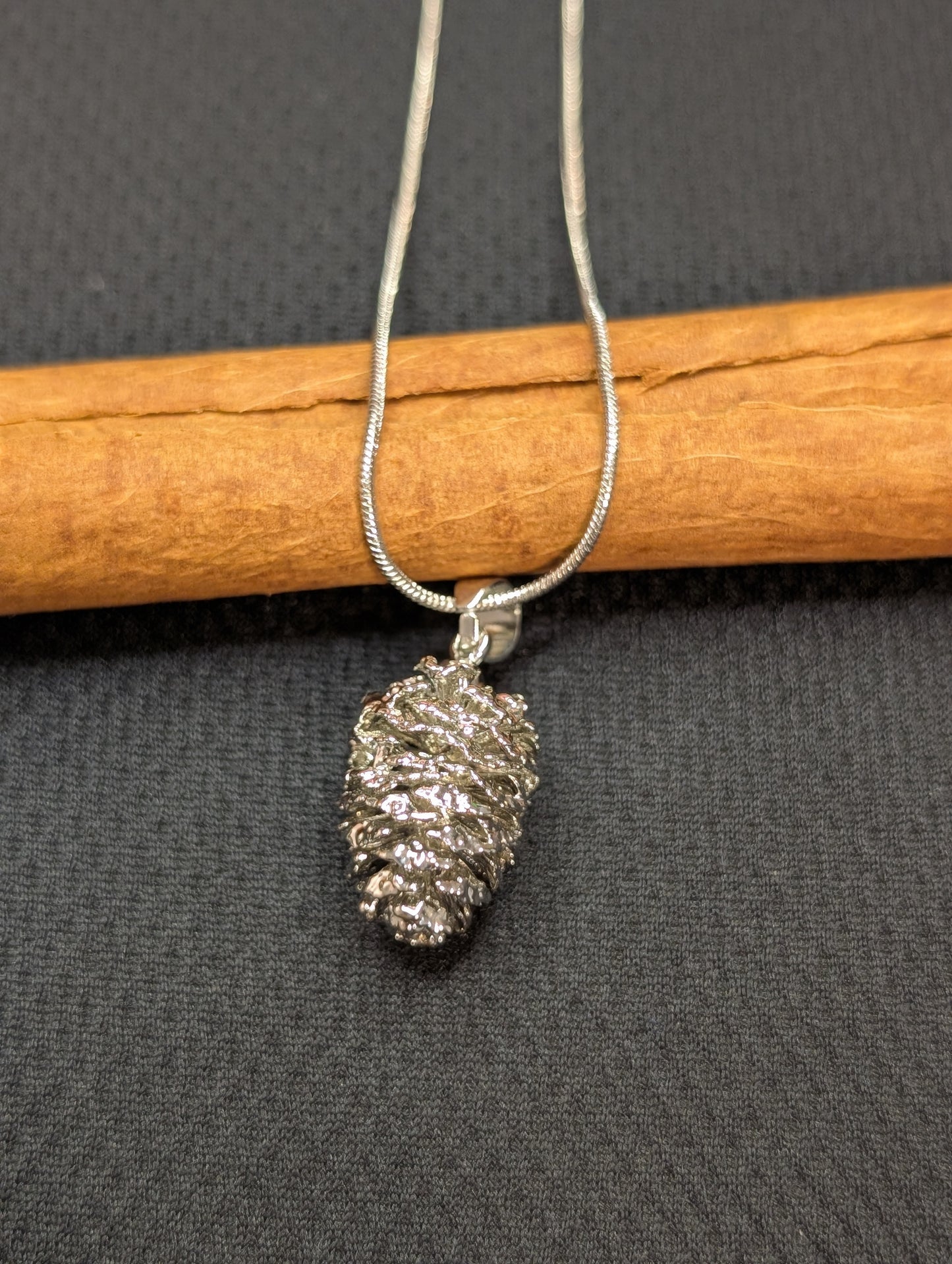 Sterling Silver Real Baby Pinecone Necklace