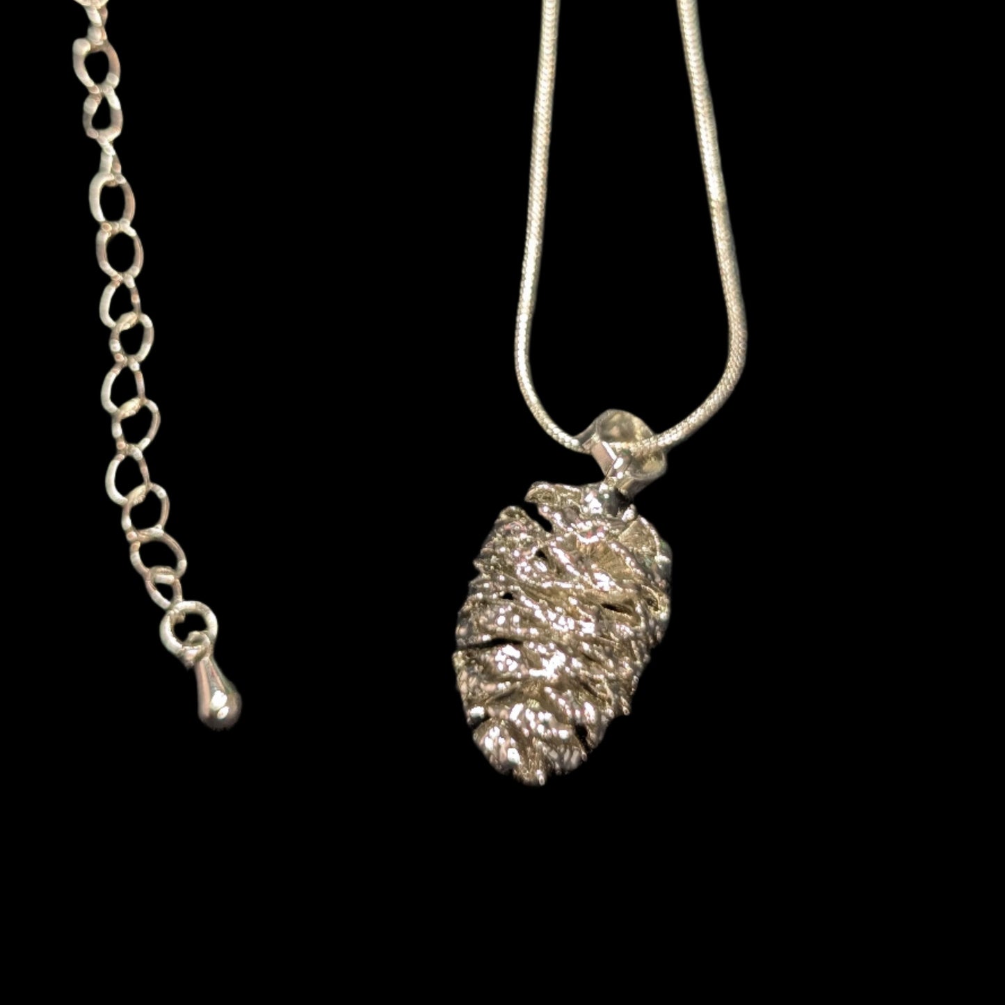 Sterling Silver Real Baby Pinecone Necklace