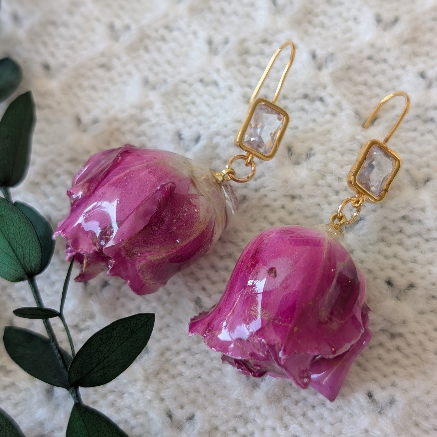 Real Rosebuds Earrings