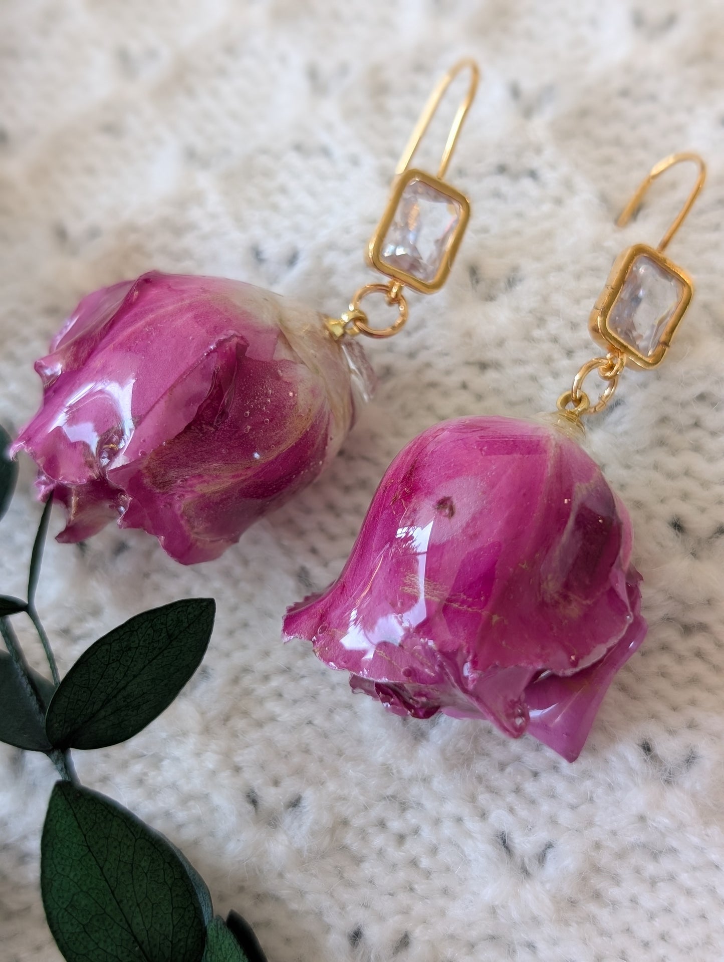 Real Rosebuds Earrings
