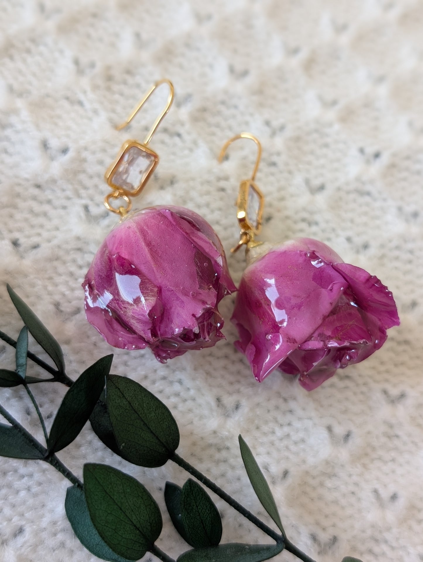 Real Rosebuds Earrings