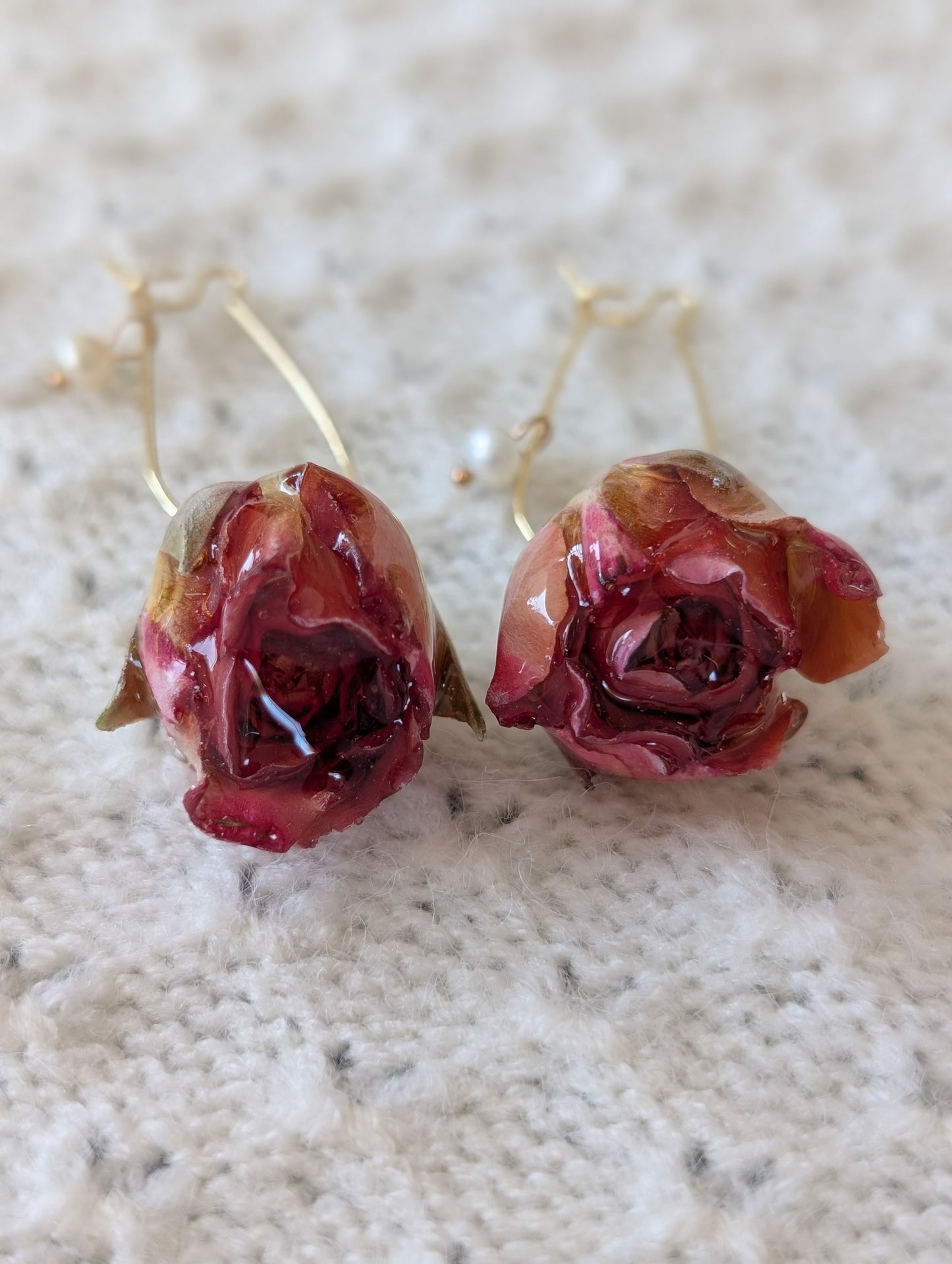 Sweet Real Rosebuds Earrings