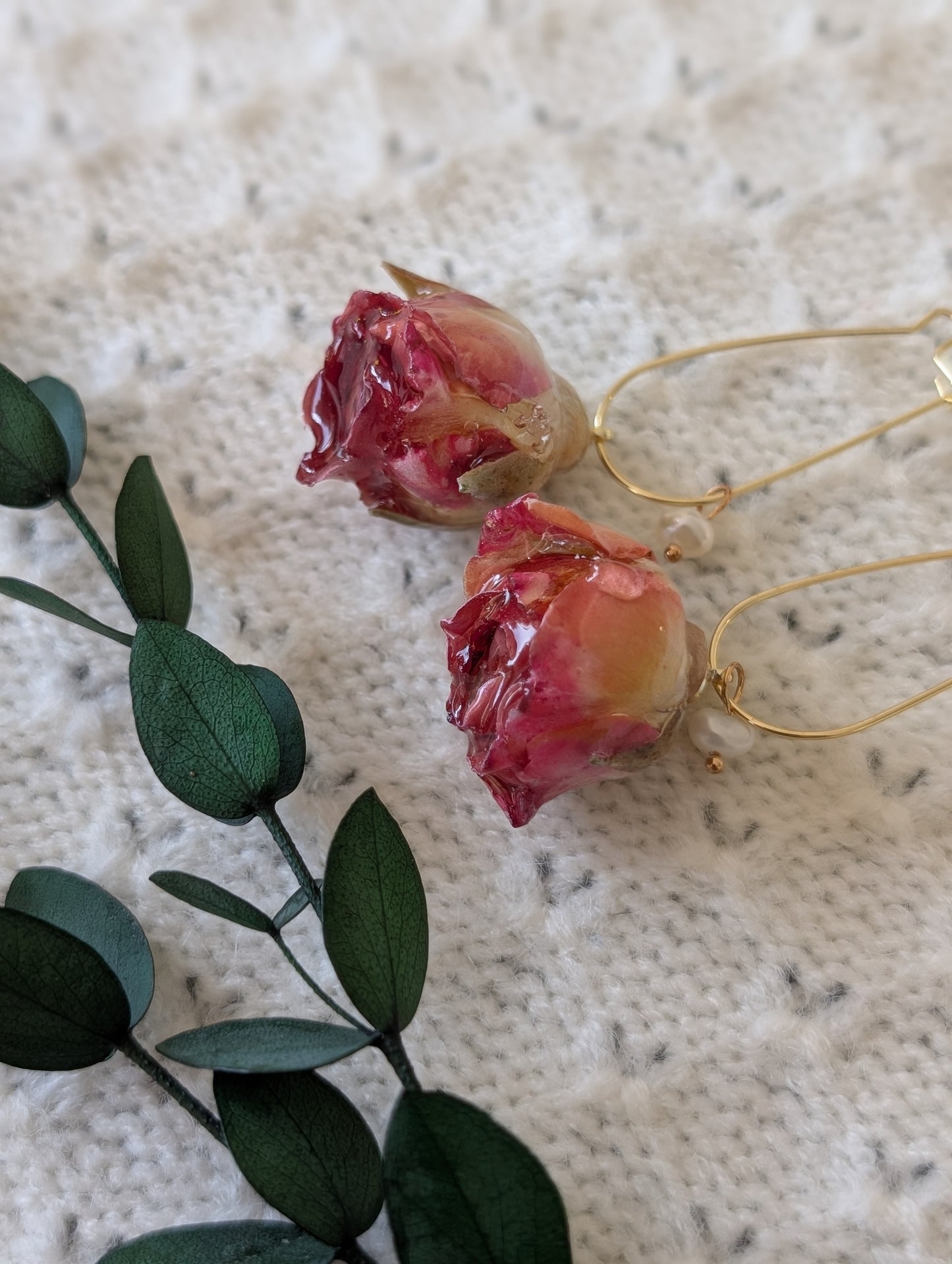 Sweet Real Rosebuds Earrings