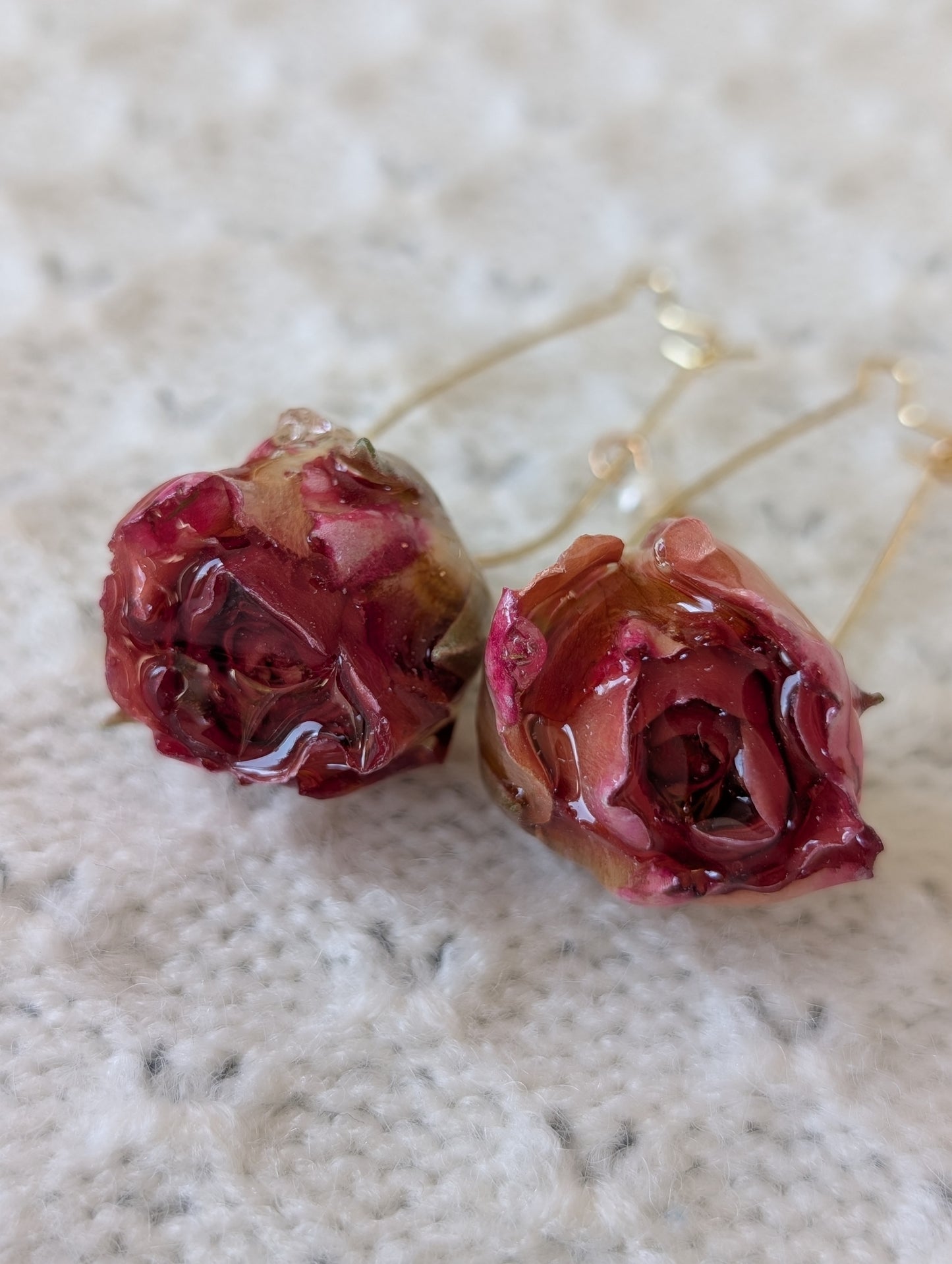 Sweet Real Rosebuds Earrings