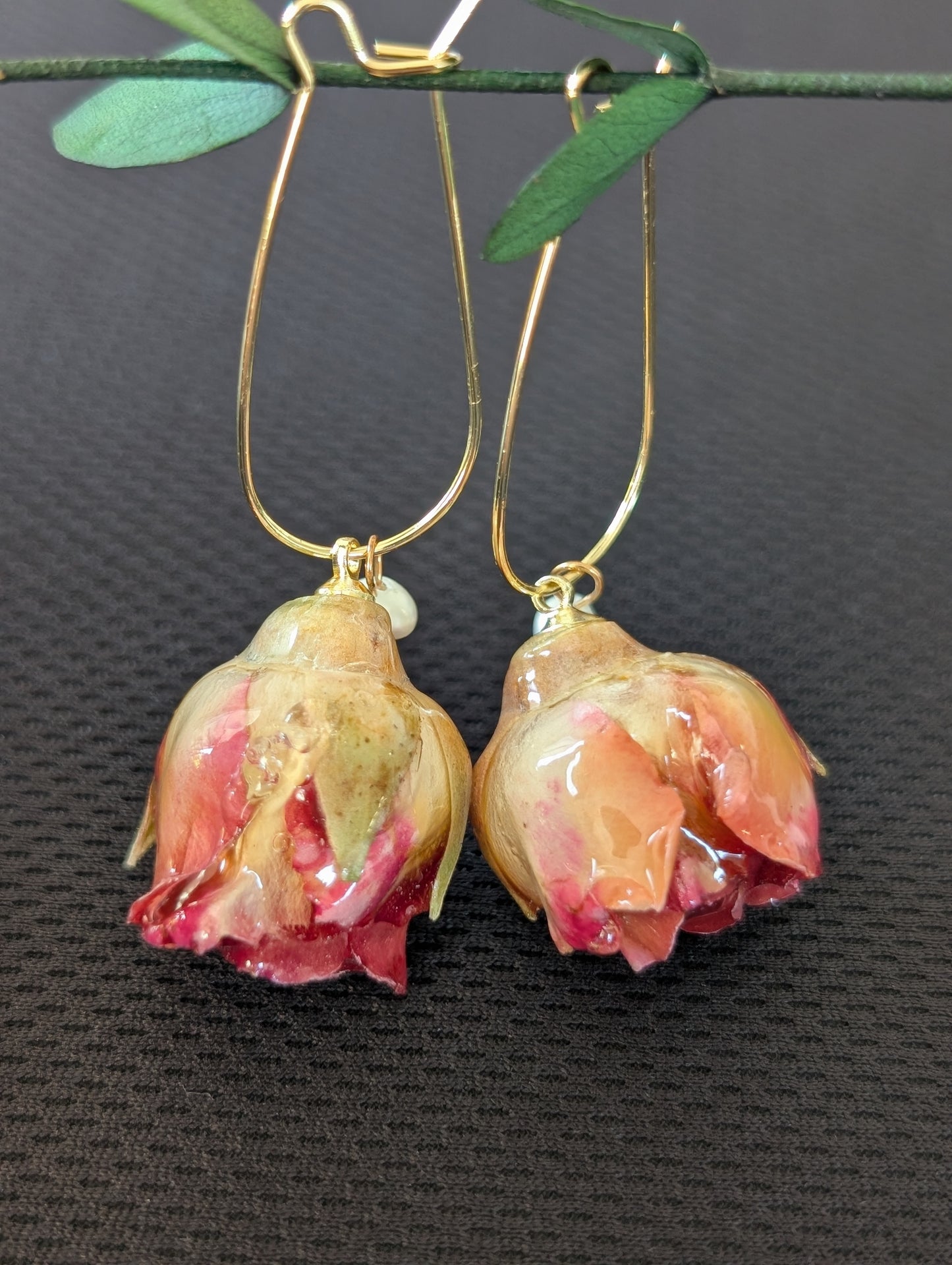 Sweet Real Rosebuds Earrings