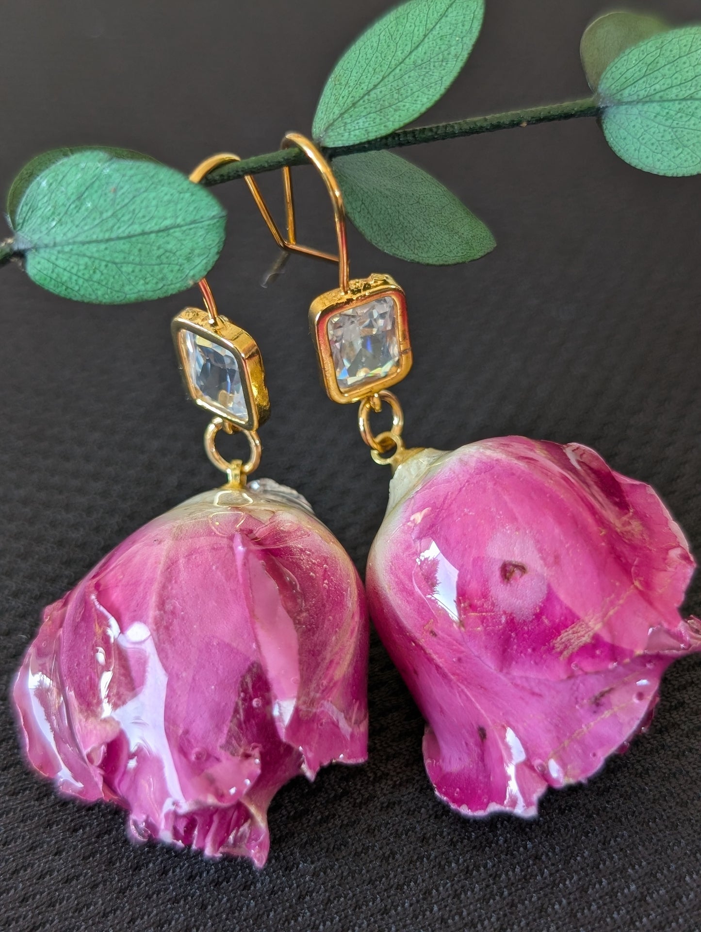 Real Rosebuds Earrings