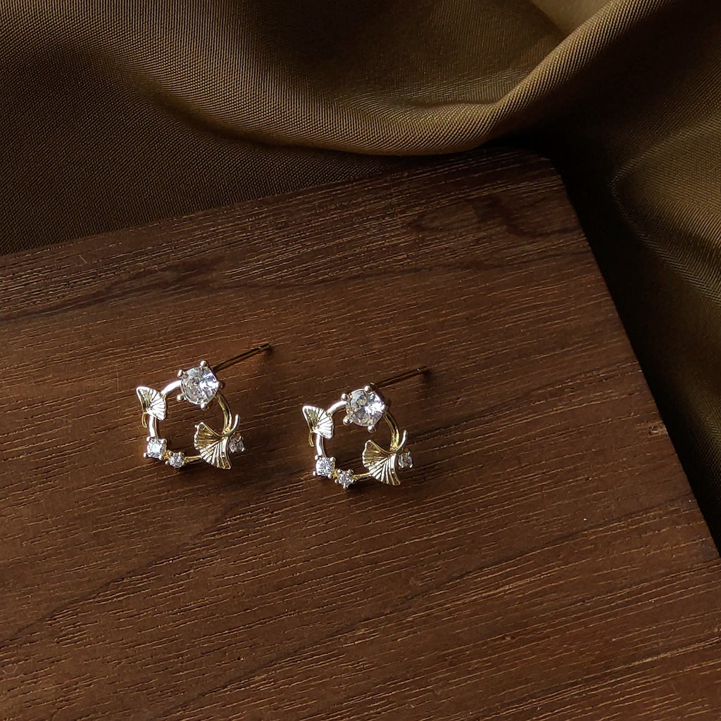 Sparkling Wreath Wonder, Studs or Clip-Ons (No Piercing Needed!)