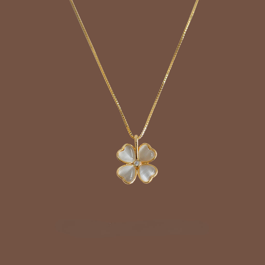 Lucky Clover Sparkle Opal Pendant